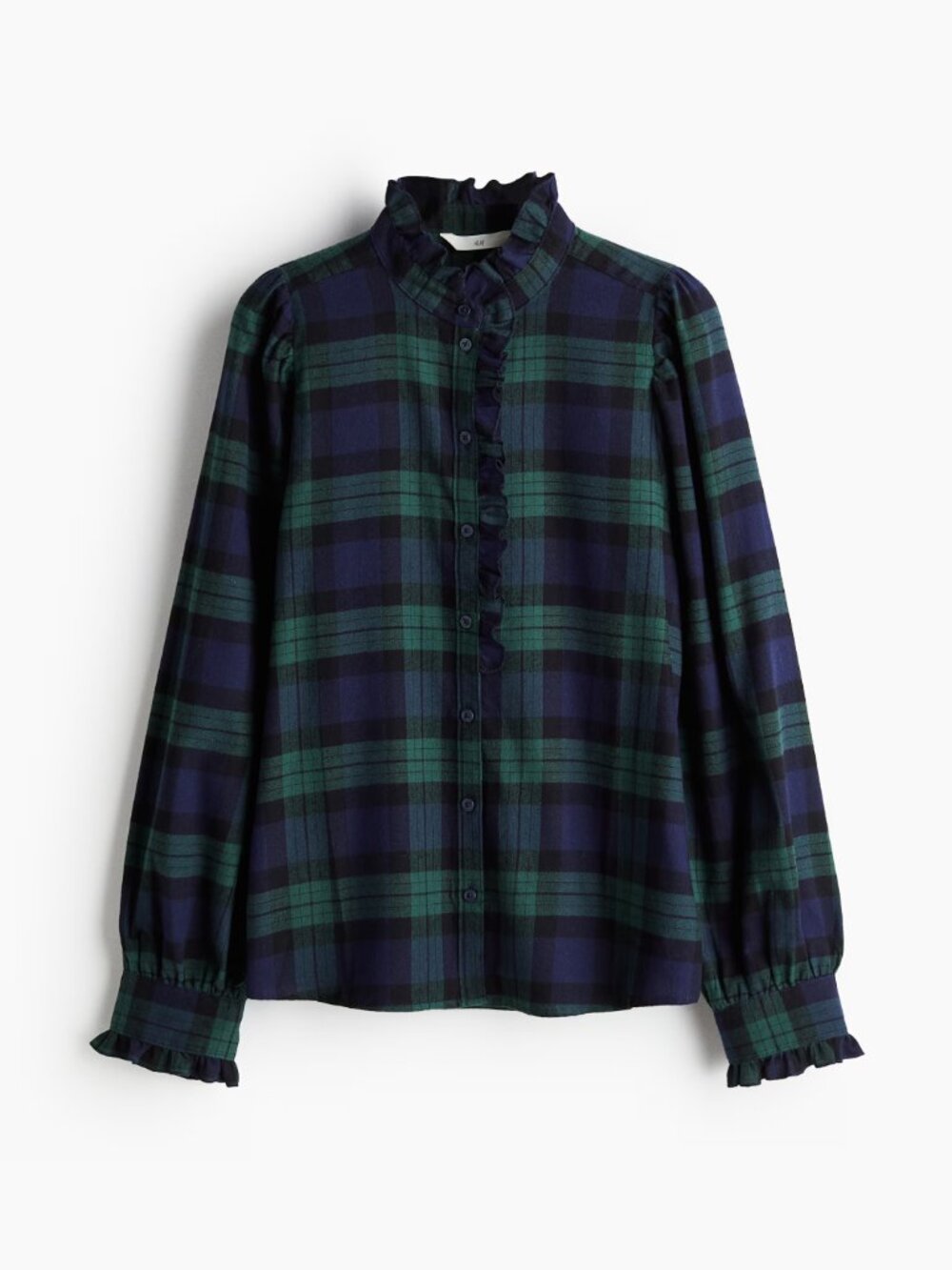 Ruffle-Trimmed Twill Blouse from H and M